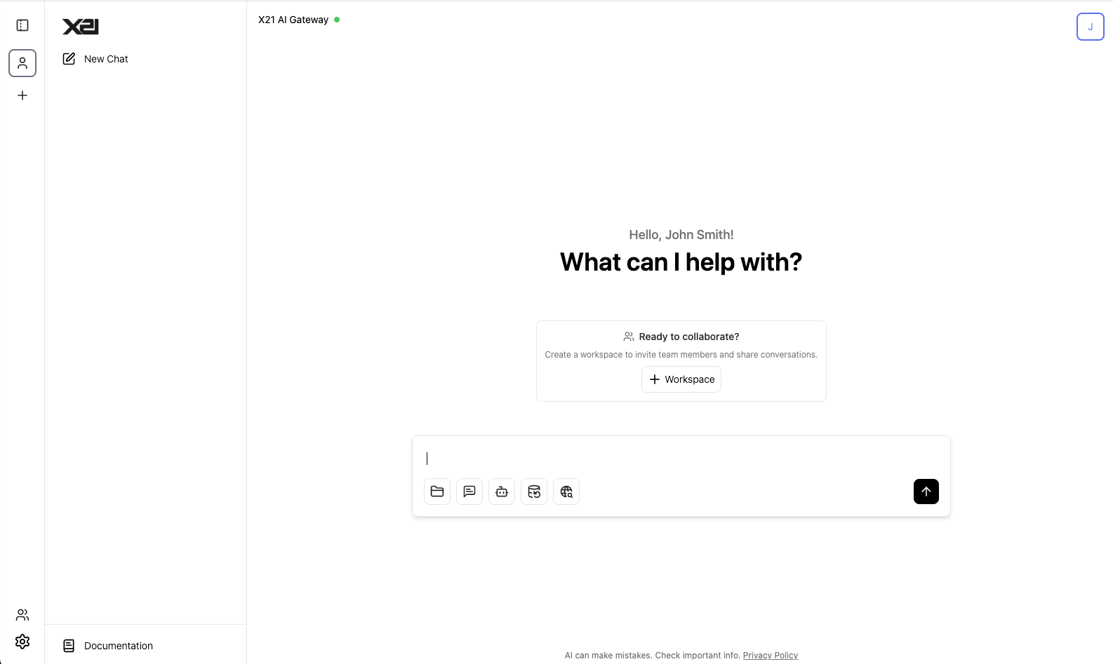 X21 Platform Screenshot